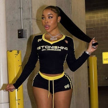 Load image into Gallery viewer, Printed Sexy V-Neck High Waist Leggings Set