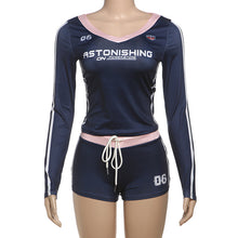 Load image into Gallery viewer, Printed Sexy V-Neck High Waist Leggings Set