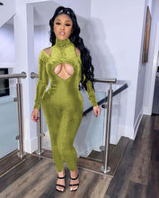 Load image into Gallery viewer, Sexy turtleneck velvet jumpsuit(AY1687)