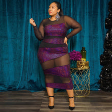 Load image into Gallery viewer, Sexy Shiny Patchwork Sheer Dress(AY1778)