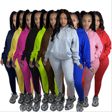 Load image into Gallery viewer, Solid color sweater casual two-piece suit(AY1382)