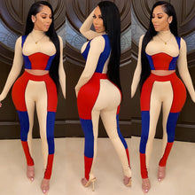 Load image into Gallery viewer, Tight-fitting color matching suit AY1210
