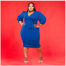 Load image into Gallery viewer, Fashion puff sleeve one-piece dress(AY1279)