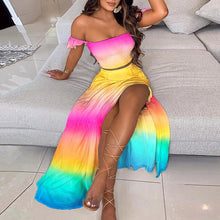 Load image into Gallery viewer, Printed tube top long skirt suit AY1158