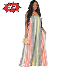 Load image into Gallery viewer, Printed large swing backless Jumpsuit AY1986