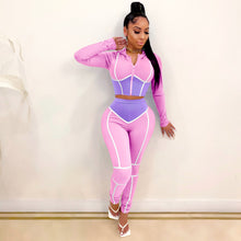 Load image into Gallery viewer, Contrast color sports suit (AY1355)