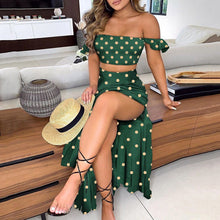 Load image into Gallery viewer, Printed tube top long skirt suit AY1158