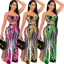 Load image into Gallery viewer, New suspender hollow leg pants suit AY1104