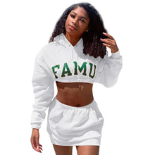 Load image into Gallery viewer, Trendy hip skirt and hooded sweater two-piece suit(AY1378)