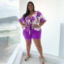Load image into Gallery viewer, Casual Printed T-Shirt Shorts Set(AY1726)