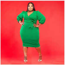 Load image into Gallery viewer, Fashion puff sleeve one-piece dress(AY1279)