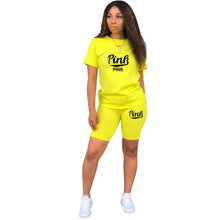 Load image into Gallery viewer, PINK sports shorts suit AY1040