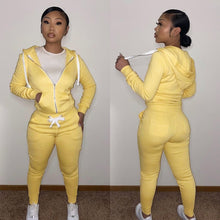 Load image into Gallery viewer, Plus velvet sports and leisure two-piece suit(AY1430)