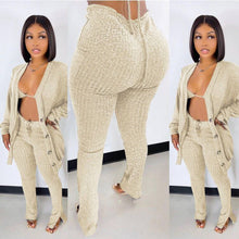 Load image into Gallery viewer, Fashion long-sleeved woolen jacket and trousers three-piece suit(AY1446)