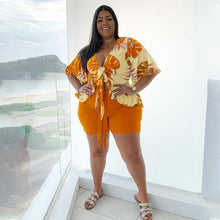 Load image into Gallery viewer, Casual Printed T-Shirt Shorts Set(AY1726)