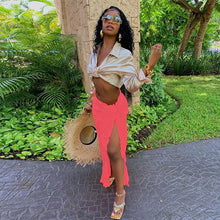 Load image into Gallery viewer, Women's pleated knotted split slim skirt AY2009