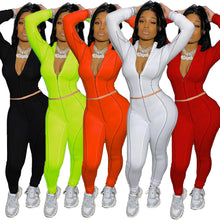 Load image into Gallery viewer, Fashion splicing line sports suit(AY1225)