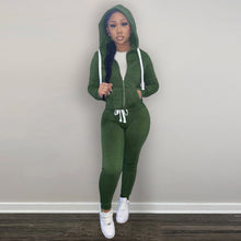 Load image into Gallery viewer, Plus velvet sports and leisure two-piece suit(AY1430)