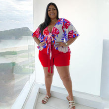 Load image into Gallery viewer, Casual Printed T-Shirt Shorts Set(AY1726)