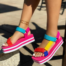 Load image into Gallery viewer, Hot selling sponge cake color matching sandals