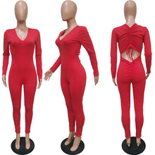 Load image into Gallery viewer, Fashion drawstring pleated jumpsuit(AY1458)