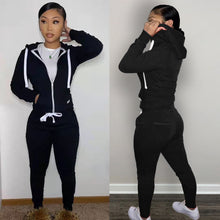 Load image into Gallery viewer, Plus velvet sports and leisure two-piece suit(AY1430)