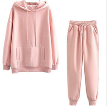 Load image into Gallery viewer, Two-piece solid color hooded sweater(AY1387)