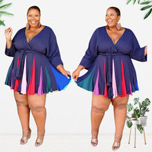 Load image into Gallery viewer, Printed V-Neck Dress (with Belt) AY1727