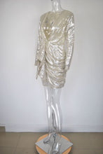 Load image into Gallery viewer, Deep V-neck open back sequin dress(AY1457)