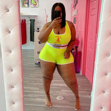 Load image into Gallery viewer, Plus size letter printing two-piece suit