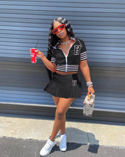 Load image into Gallery viewer, Fashion Letter Print Baseball Uniform Sports Skirt Set(AY1802)