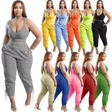 Load image into Gallery viewer, Candy color bandage leisure two-piece set AY2061