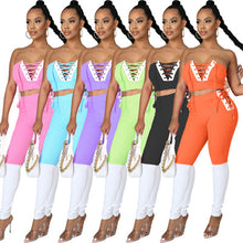 Load image into Gallery viewer, Stitching tube top strap set AY1191