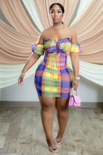 Load image into Gallery viewer, Mesh color contrast dress AY2066