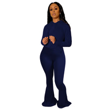 Load image into Gallery viewer, Hooded slim fit flared pants two-piece suit(AY1303)