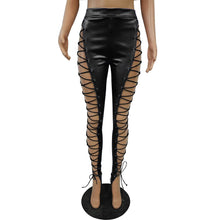 Load image into Gallery viewer, Sexy PU Strap High Waist Trousers(AY1662)