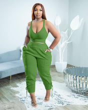 Load image into Gallery viewer, Candy color bandage leisure two-piece set AY2061