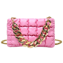 Load image into Gallery viewer, Fashion plaid thick chain portable small square bag(AB2060)