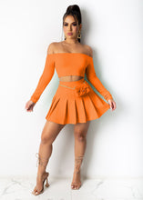 Load image into Gallery viewer, Solid color strapless pleated skirt suit AY1168
