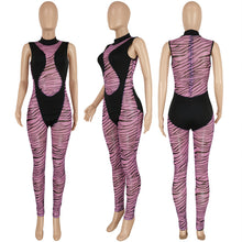 Load image into Gallery viewer, Sexy Striped Panel Sleeveless Jumpsuit(AY1750)