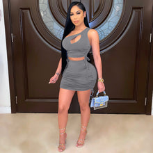Load image into Gallery viewer, Pleated sexy casual skirt suit(AR2118)