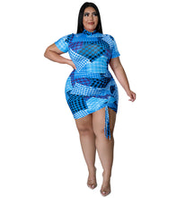 Load image into Gallery viewer, Sexy plaid drawstring dress(AY1976)
