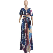 Load image into Gallery viewer, Plus size printing fashion casual suit AY1123