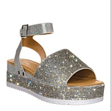 Load image into Gallery viewer, Rhinestone flat buckle fish mouth women's shoes HPSD217