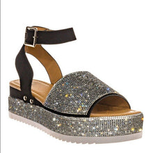 Load image into Gallery viewer, Rhinestone flat buckle fish mouth women's shoes HPSD217