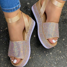Load image into Gallery viewer, Rhinestone flat buckle fish mouth women's shoes HPSD217