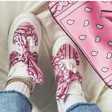 Load image into Gallery viewer, Satin flat round toe floral casual shoes (HPSD115)