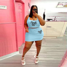 Load image into Gallery viewer, PINK printed casual skirt suit
