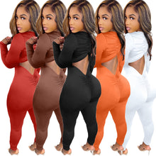 Load image into Gallery viewer, Fashion drawstring pleated jumpsuit(AY1458)