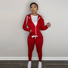 Load image into Gallery viewer, Plus velvet sports and leisure two-piece suit(AY1430)